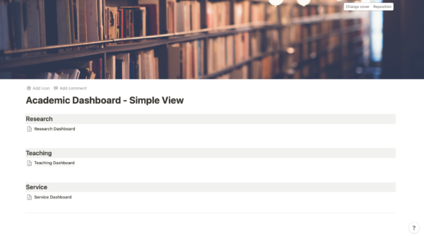 Simple View - Academic Dashboard