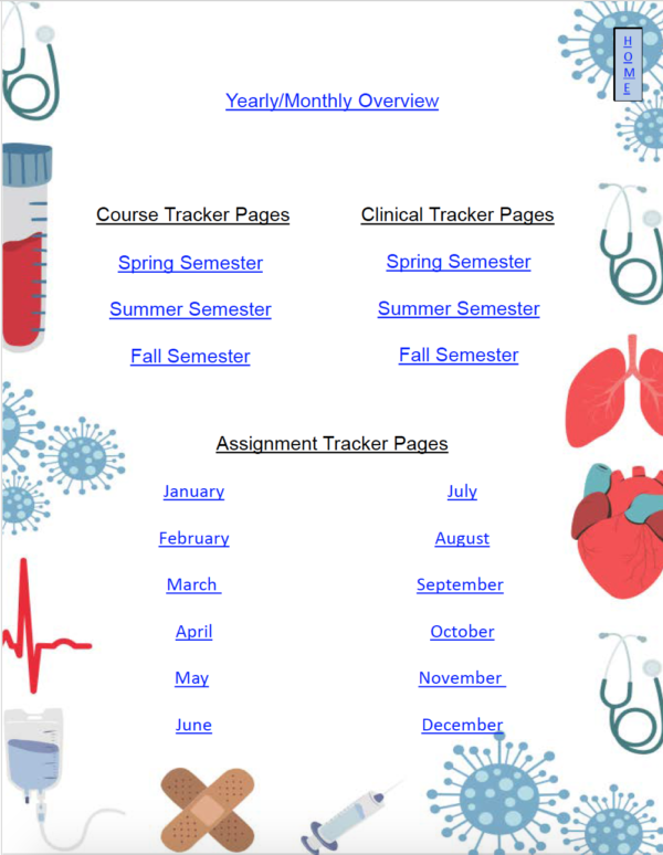 Nursing Elements Design - 2024 Nursing Student Academic Planner - Image 4