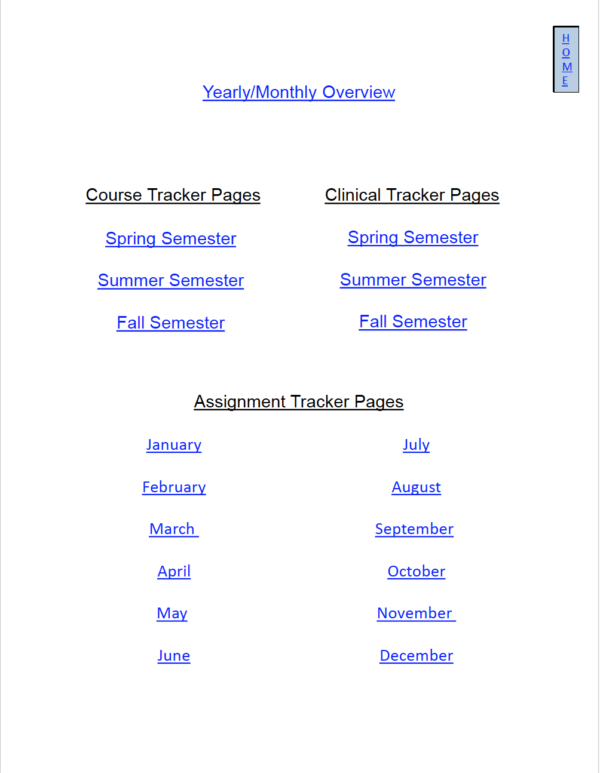 Simple Design - 2024 Nursing Student Academic Planner - Image 2