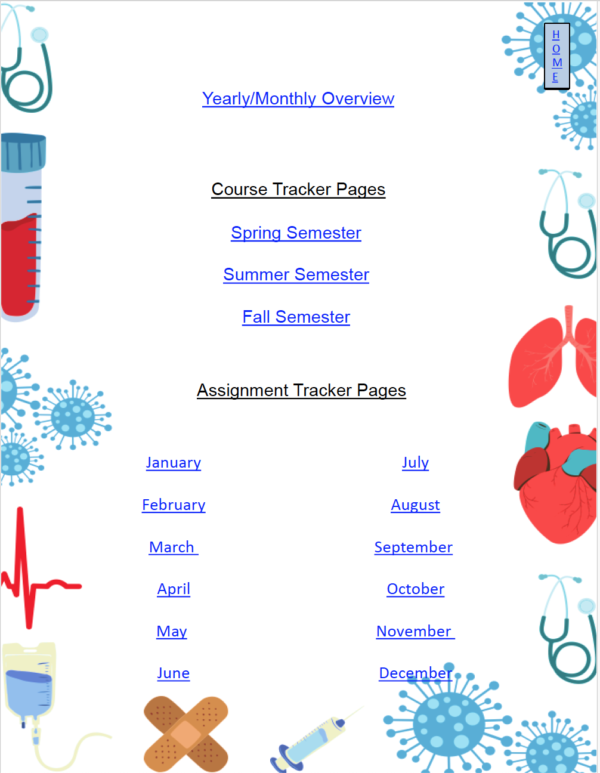 Nursing Elements Design - 2024 Pre-Nursing Academic Planner - Image 3