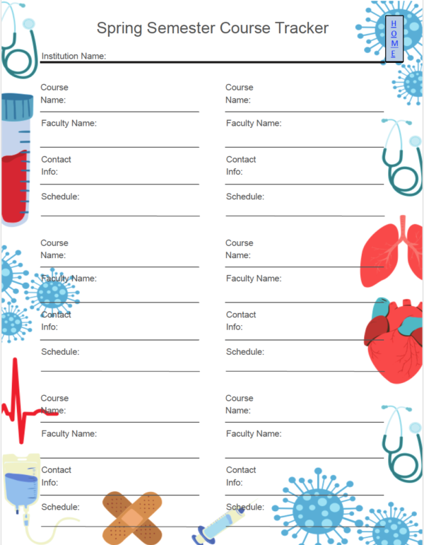 Nursing Elements Design - 2024 Pre-Nursing Academic Planner - Image 9