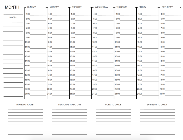 Digital Weekly Planner